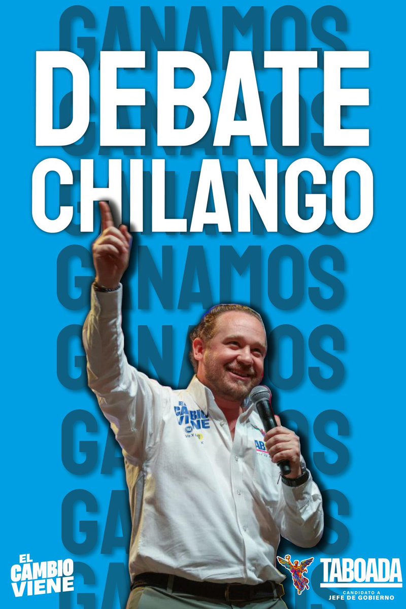 Ganamos el #DebateChilango gano Taboada #GanoElCambio es evidente la victoria. ✅💪

#MorenaPierdeCDMX
