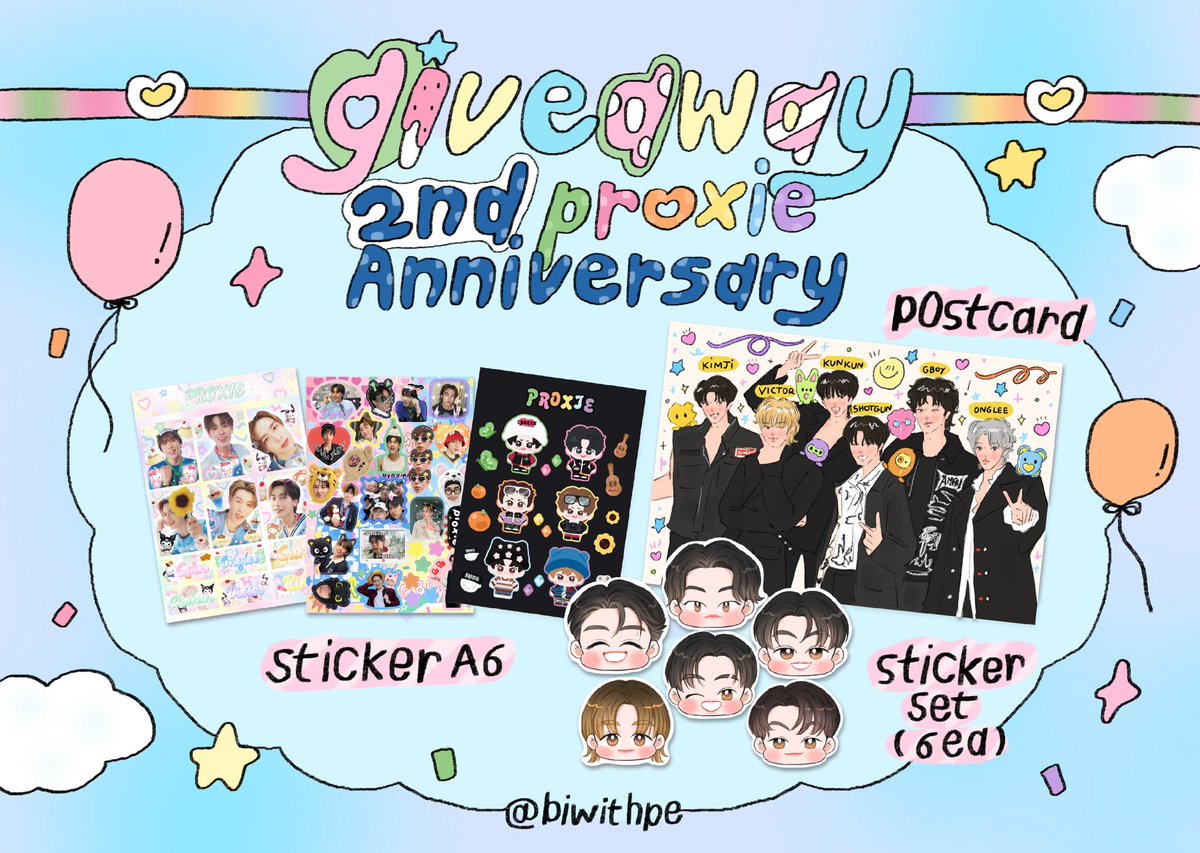 ♡ (pls kindly rt) ♡
 
giveaway for user

♡ only 30 set and only shipping 💌
.
꒰ 🧡💛💚🩷🩵💜 ꒱ 

#PROXIEth #ตลาดนัดproxie #giveawayUSER