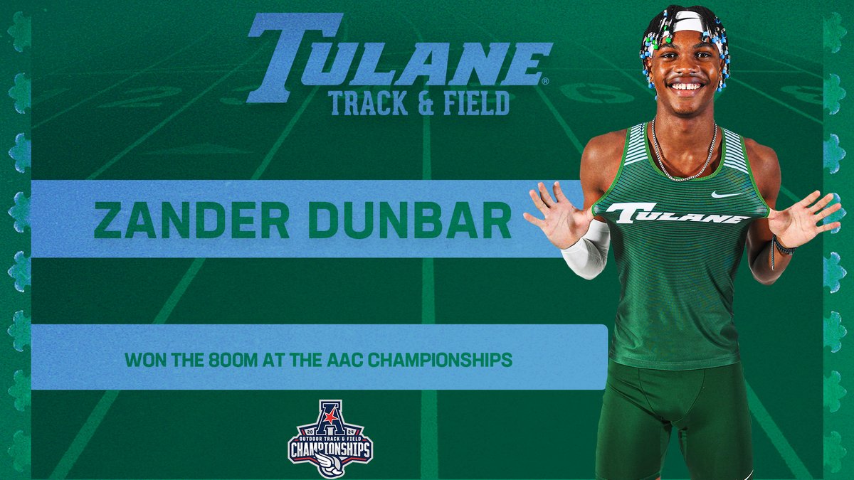 Track & Field Recap: Zander Dunbar won the 800m to help lead #GreenWaveXCTF on Sunday at the @American_Conf Championships. The team had 4⃣ All-AAC performances on the final day and 5⃣ on the weekend. bit.ly/TF_Recap_AAC_5… #RollWave 🌊 | #RunWave 👟 | #SetTheStandard📈