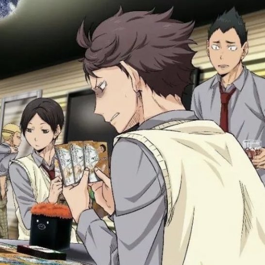 I’ll never get over that oikawa is canonically collects all iwachan cards!