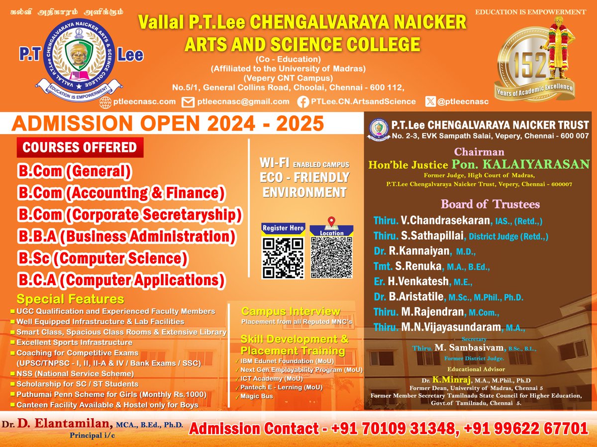 ptleecnasc's tweet photo. #college #students #AdmissionsOpen #Chennai #TamilnaduNews #RegisterNow #BCOM #Commerce #accountingandfinance #corporatesecretaryship #BBA #BBAAdmissions #BSC #computerscience #BCA #computerapplications #computerapplications #admissionsopen2024_25 #AdmissionsOpen #artscollege https://t.co/dxlJ6Vm8AE