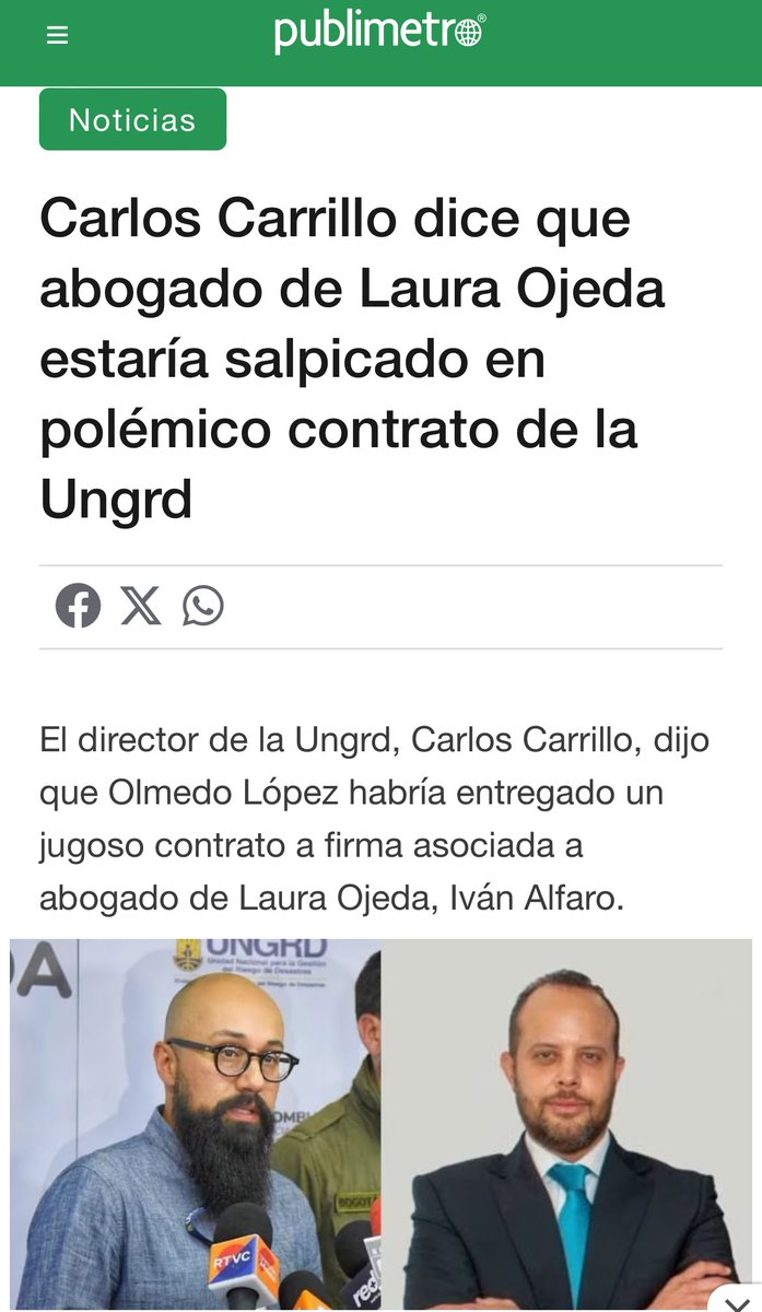 Hasta Laura Ojeda actual pareja de alias Remolacho tiene contratos con la UNGRD. Por algo Day Vásquez dijo: “ojo con la @UNGRD” #PetroElTerroristaEsUsted