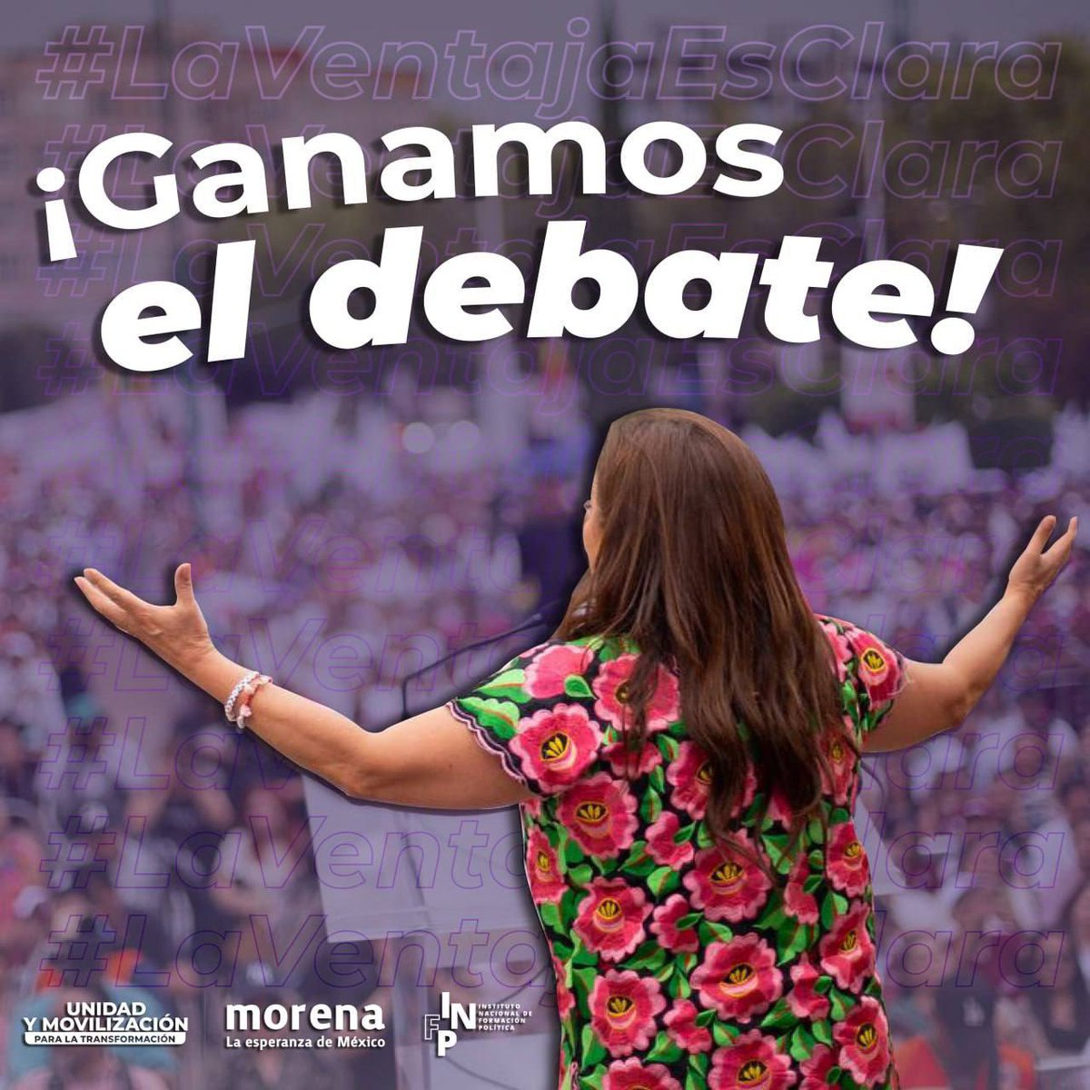 Nuestra querida @ClaraBrugadaM ganó el #DebateChilango, demostrando ser la única opción para dar continuidad al proyecto de transformación en la CDMX.🫶🏼💜 #ClaramenteGanamos