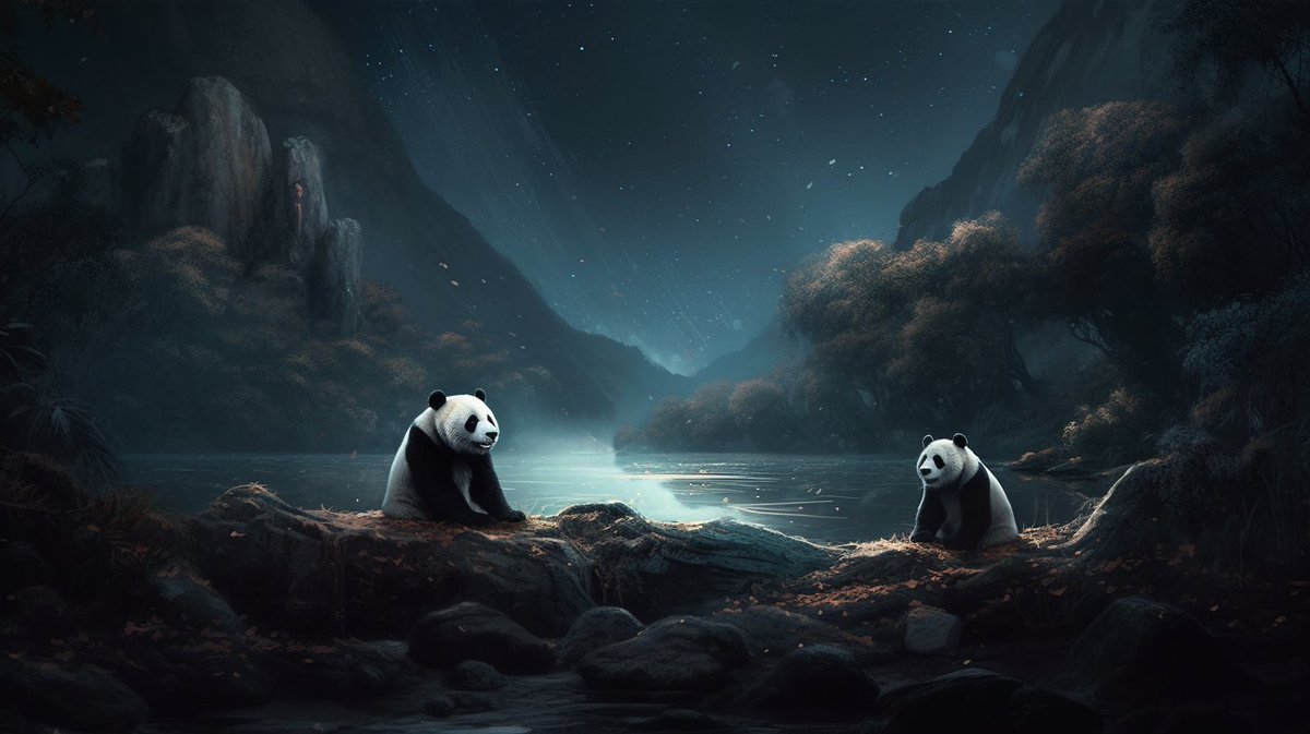 Tiny stars 🌟 that flicker in the black sky, remind us of our cause - preserving our black and white wonders. Close your eyes and envision a brighter tomorrow for pandas.🥰🐼 #PandaProtectors