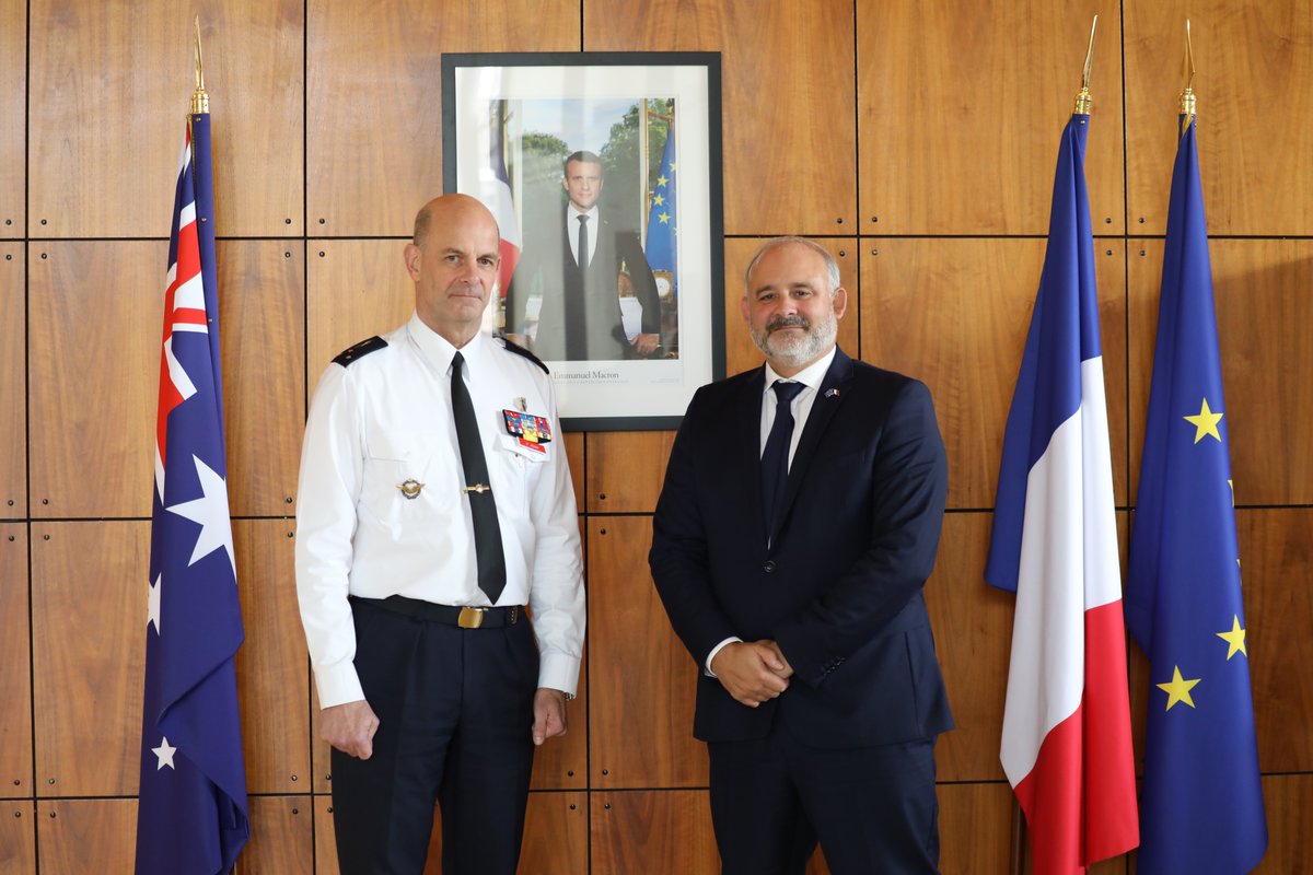 Last week, I met with Major General Philippe Adam, French Space Commander at the Embassy of France to Australia, who was attending the Air and Space Power Conference in #Canberra.
