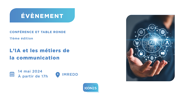 📅 #IA #communication : Ce mardi 14 mai, l’IMREDD accueillera la 11ème édition du Forum Digital, organisé par les étudiants du Master ICONES d’Université Côte d'Azur. 
➕master-icones.fr/master-communi…
#forumdigital #Nice06 #investincotedazur