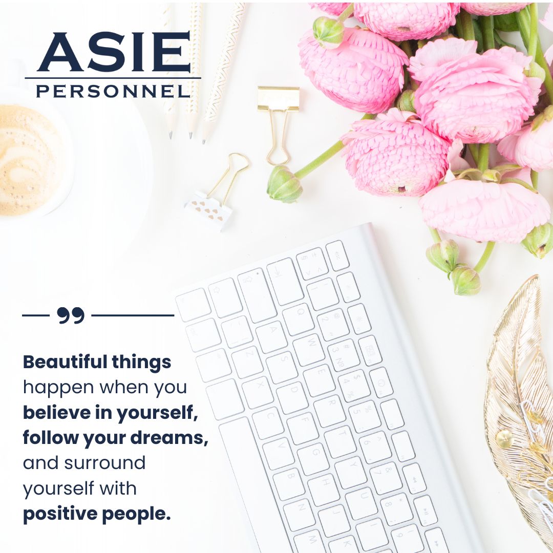 #mondaymotivation - 'Beautiful things happen when you believe in yourself and follow your dreams.'

#motivationmonday #asiepersonnel #motivation #inspiration #success #stayfocused #believeinyourself
