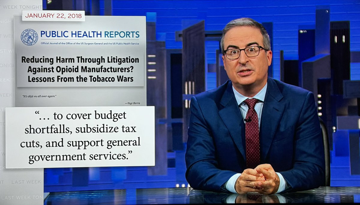 carrderekh's tweet image. Y’all. John Oliver featured a paper I wrote with @coreysdavis &amp;amp; Lainie Rutkow, alongside community guides on the opioid settlements created by Christine Minhee, Kate Boulton, @ocelette, and me (among others)!