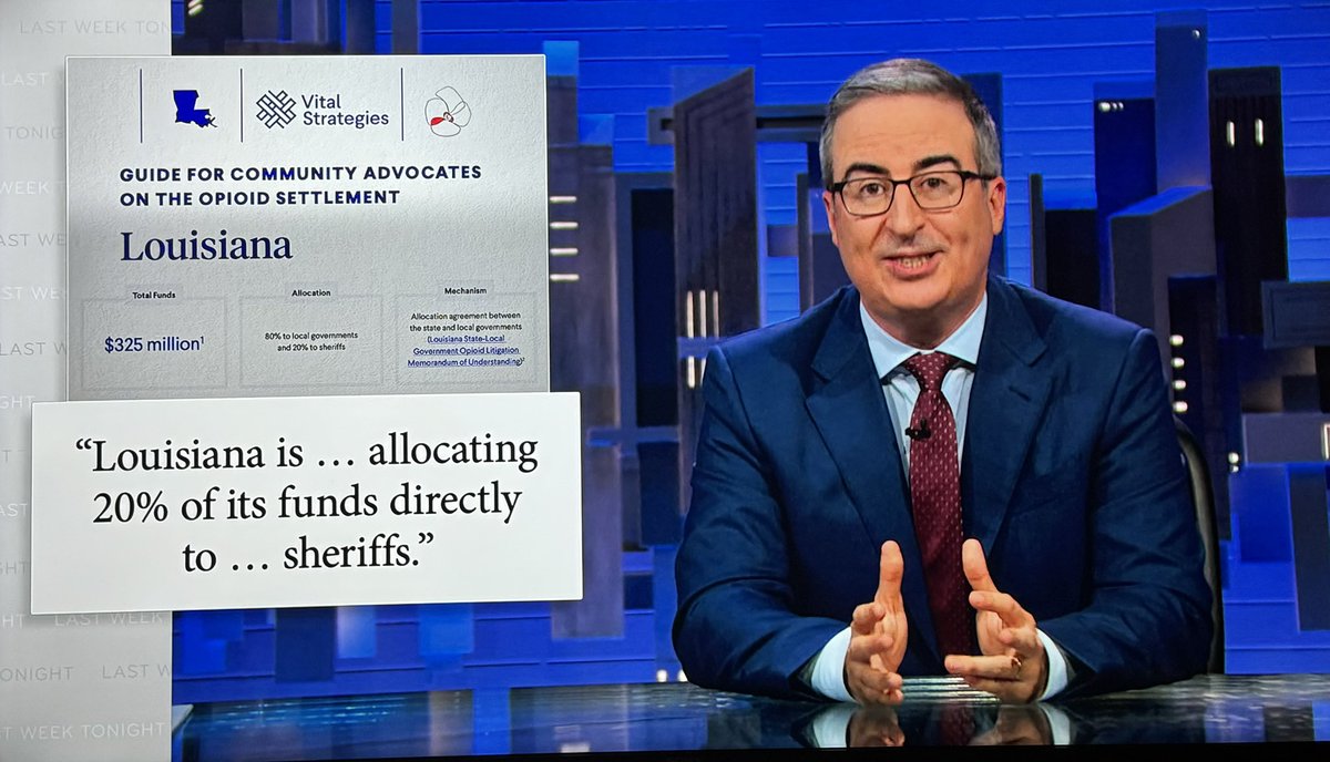 carrderekh's tweet image. Y’all. John Oliver featured a paper I wrote with @coreysdavis &amp;amp; Lainie Rutkow, alongside community guides on the opioid settlements created by Christine Minhee, Kate Boulton, @ocelette, and me (among others)!