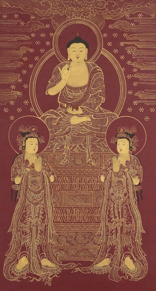 Following the example of Amida Buddha, Kanzeon Bodhisattva, & Seishi Bodhisattva, let’s accept all beings exactly as they are, however they come to us. Let’s not ask them to change anything before we let them into our hearts. Namu Amida Butsu, namu Kanzeon Bosa, namu Seishi Bosa