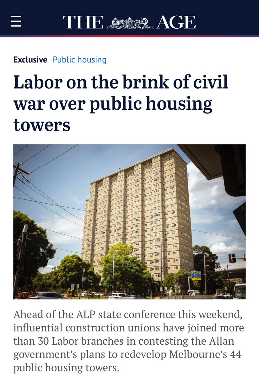 Even Labor’s own members don’t agree with Premier Allan’s public housing destruction plans. Time to abandon this privatisation agenda and get on with directly building thousands of public homes to ease the worsening housing crisis.