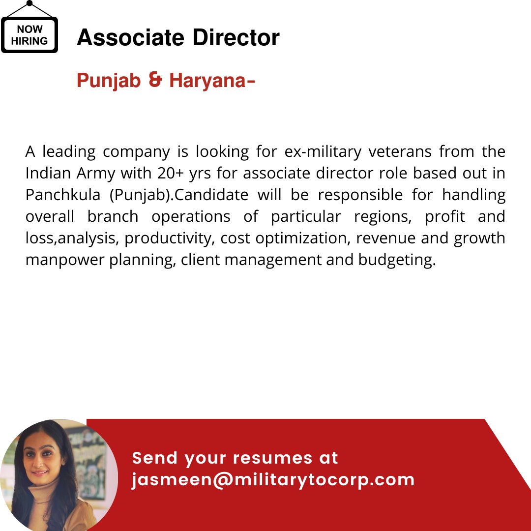 👉Fresh #Jobs for Military #Veterans

militarytocorp.com
we serve those who served the nation

#indianarmy
#indiannavy
#indianairforce
#indianmilitary
#veterans
#veteranhiring
#corporatejobs
#militarytocorporate