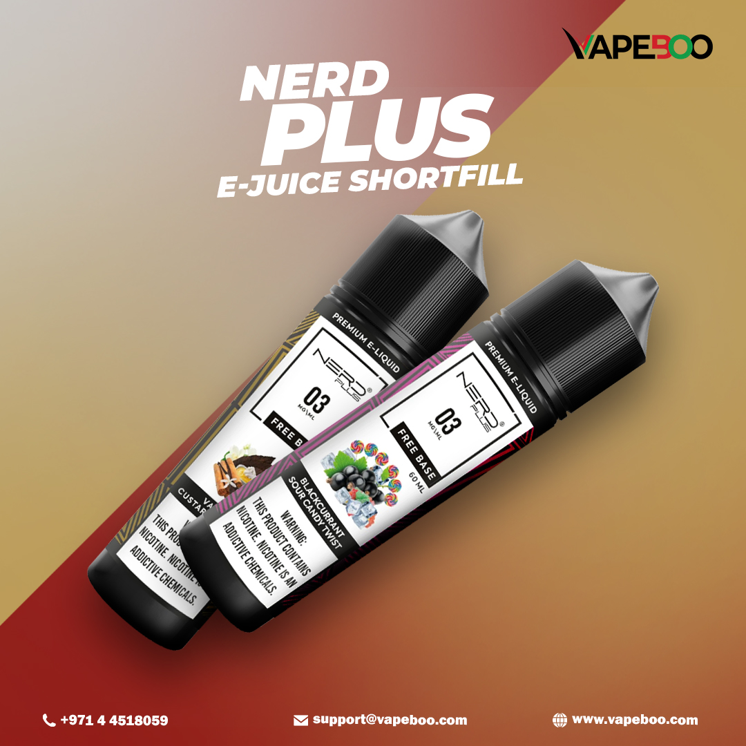 Vape Boo's Nerd Plus E-Juice Shortfill offers a flavorful and fun vaping experience with mixed fruits and candy, perfect for satisfying taste buds.

For Order - shorturl.at/dmzIT

#nerdplusejuice #shortfill #podsalt #disposablevape #vapekituae #vapeboo #vapeshop