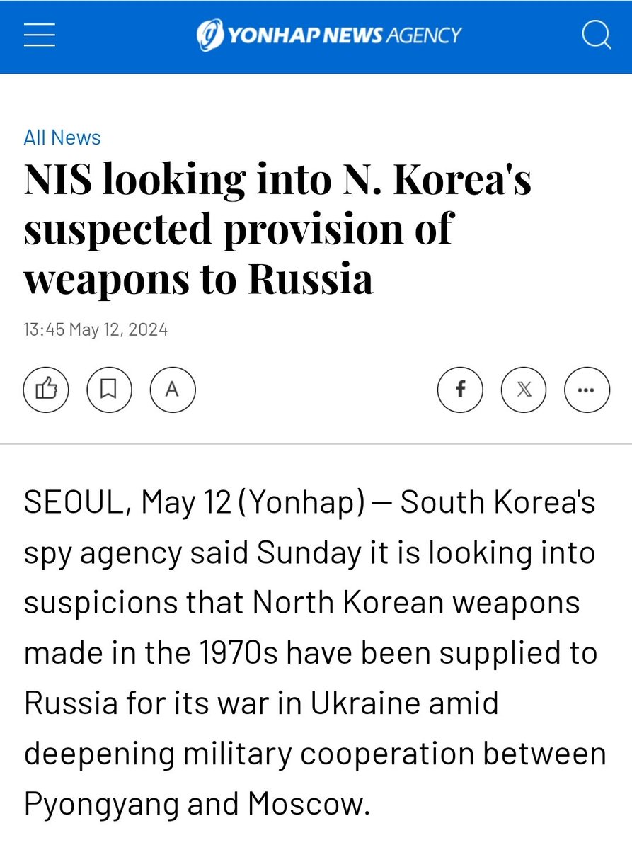 North Korea has now sent Russia 6,700 rail cars of ammo, mainly manufactured in the 1970's.