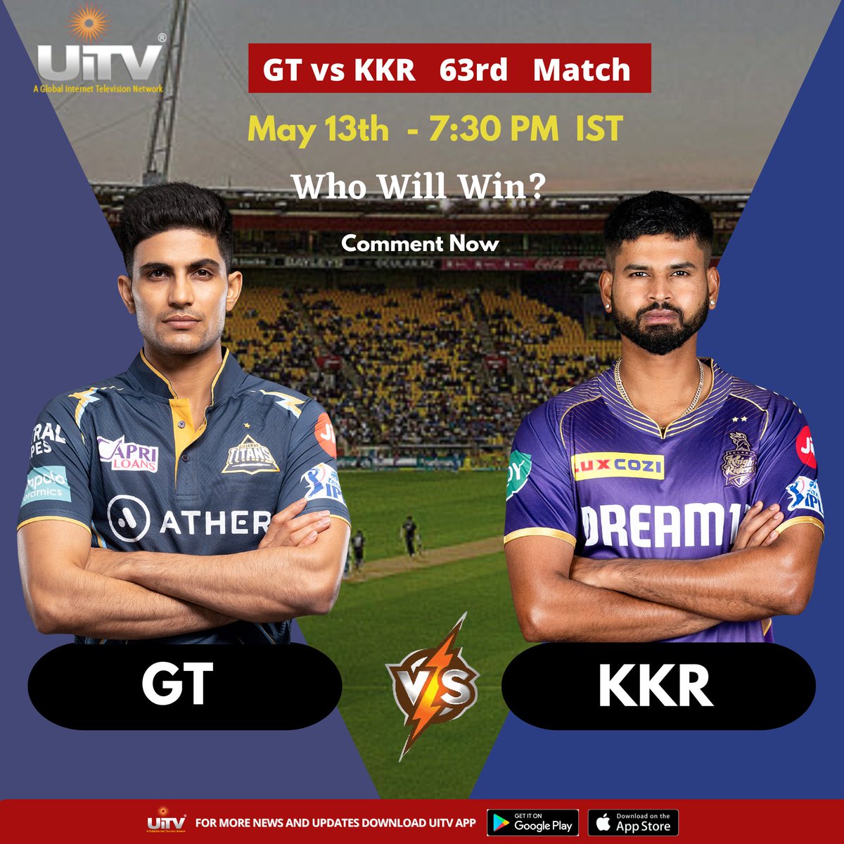 🏏 Excited for tonight's clash between Gujarat Titans and Kolkata Knight Riders in the IPL! It's going to be a showdown filled with thrilling moments and fierce competition #IPL2024 #GTvsKKR #CricketFever #Matchday #GujaratTitans #KolkataKnightRiders #IPLClash #ExcitingEncounter