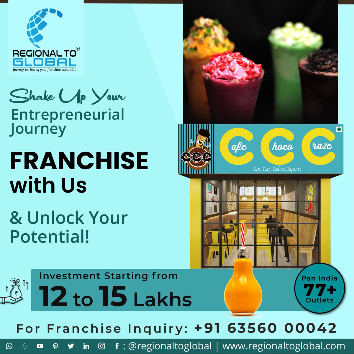 Shake Up Your Entrepreneurial Journey
FRANCHISE with Us & Unlock Your Potential!

#franchiseopportunities #cafechococraze #cafechococrazefranchise #FranchiseOwnership #shakeupyourbusiness #franchisesystems #ProvenModel #winthemarket #EntrepreneurialJourney #UnlockYourPotential