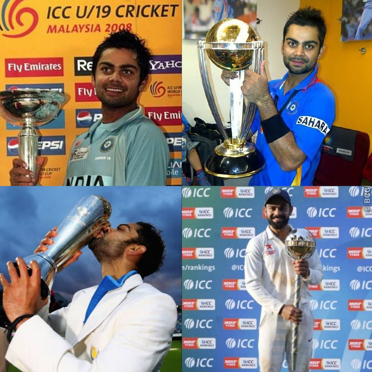 Okay without crying put your CWC trophy as player and ICC trophy test mace as captain on the table. And this doesn't change the fact that Nofit bottled rigged Home WC infront of 100K spectators