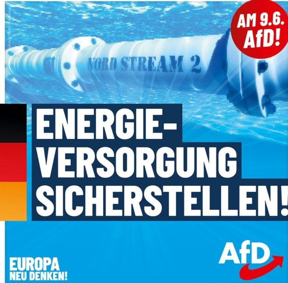 Die Energieversorgung ist sichergestellt, die Gaspreise liegen unter Vorkriegsniveau. Warum ist die #AfD so scharf auf #Nordstream2? Die AfD ist keine deutsche Partei sondern ein Instrument zur Durchsetzung russischer Interessen!