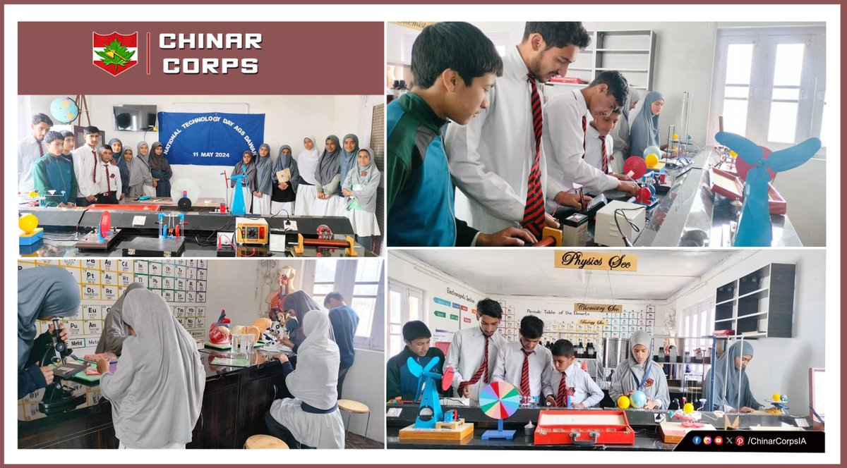 'Plant Seeds of Innovation: Cultivate Tech Talents' #ChinarWarriors celebrated #NationalTechnologyDay with #students, eager to delve into the world of #technology, actively engaged in various activities and workshops at AGS Dawar, Gurez, #Bandipora. The event aimed to cultivate