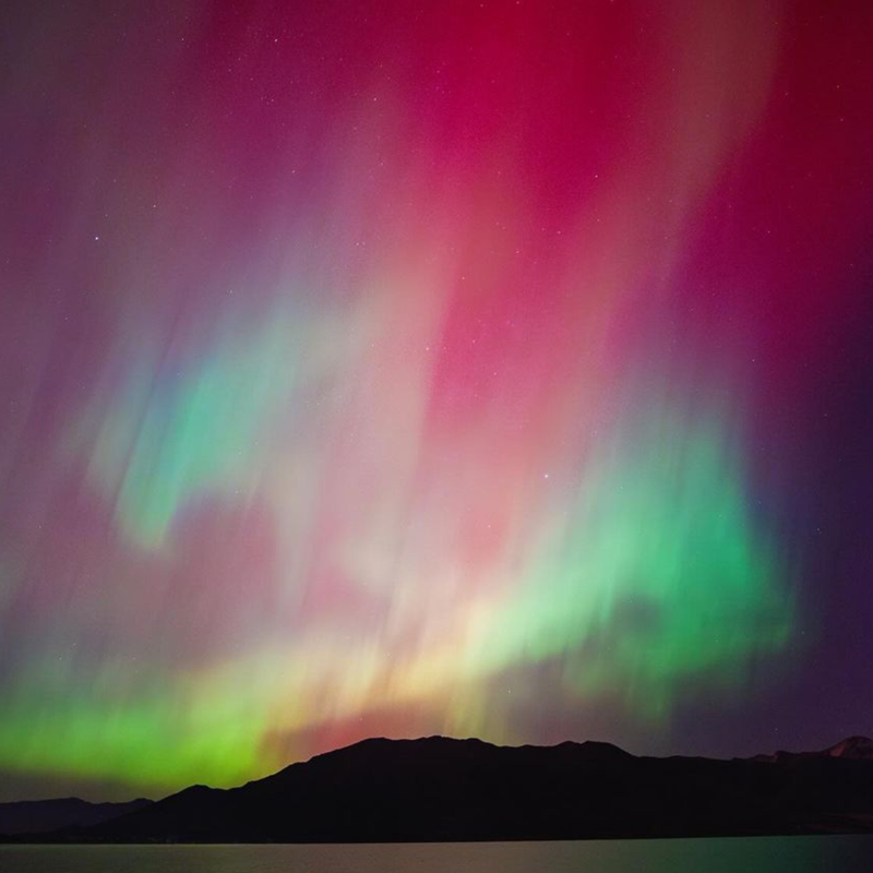 PureNewZealand's tweet photo. The sky truly treated Aotearoa New Zealand to a beautiful sight, as the Aurora Australis sparkled through the country 💖

#NZMustDo #NZBucketList #SouthernLights #AuroraAustralis 
📸: IG: mitchserbu, youngadventuress, yohophoto, myriam