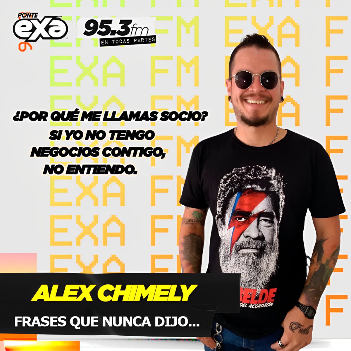 Frases que ALEX CHIMELY nunca dijo... 😜🤟
.
.
.
#Exafm #ExaTampico #AlexChimely #FrasesQueNuncaDijo