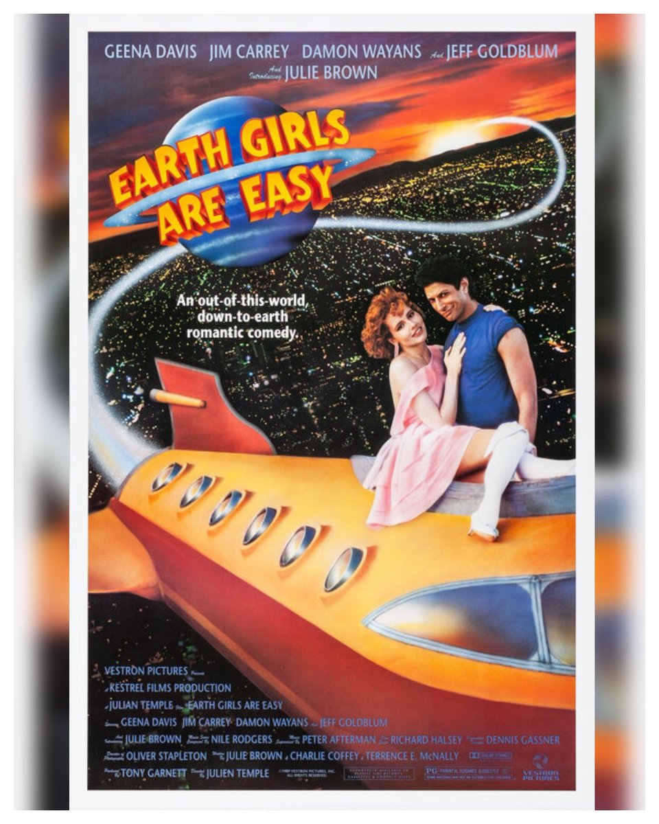 35 Years #EarthGirlsAreEasy Starring: #GeenaDavis #JeffGoldblum #JimCarrey #DamonWayans #JulieBrown #MichaelMcKean #CharlesRocket Directed By: #JulienTemple #WreckLeaguePodcast