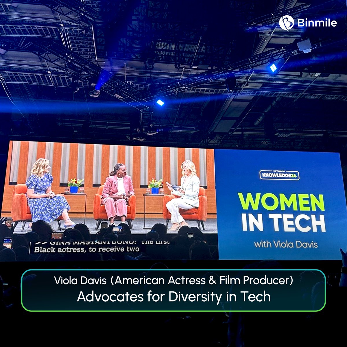 @violadavis keynote on embracing responsibility and uplifting others was pure inspiration! 

'You are worth it' - a powerful call to lead and pass the baton. 

#Leadership #DiversityInTech #womeninleadership #BusinessInnovation #WomenTechLeaders