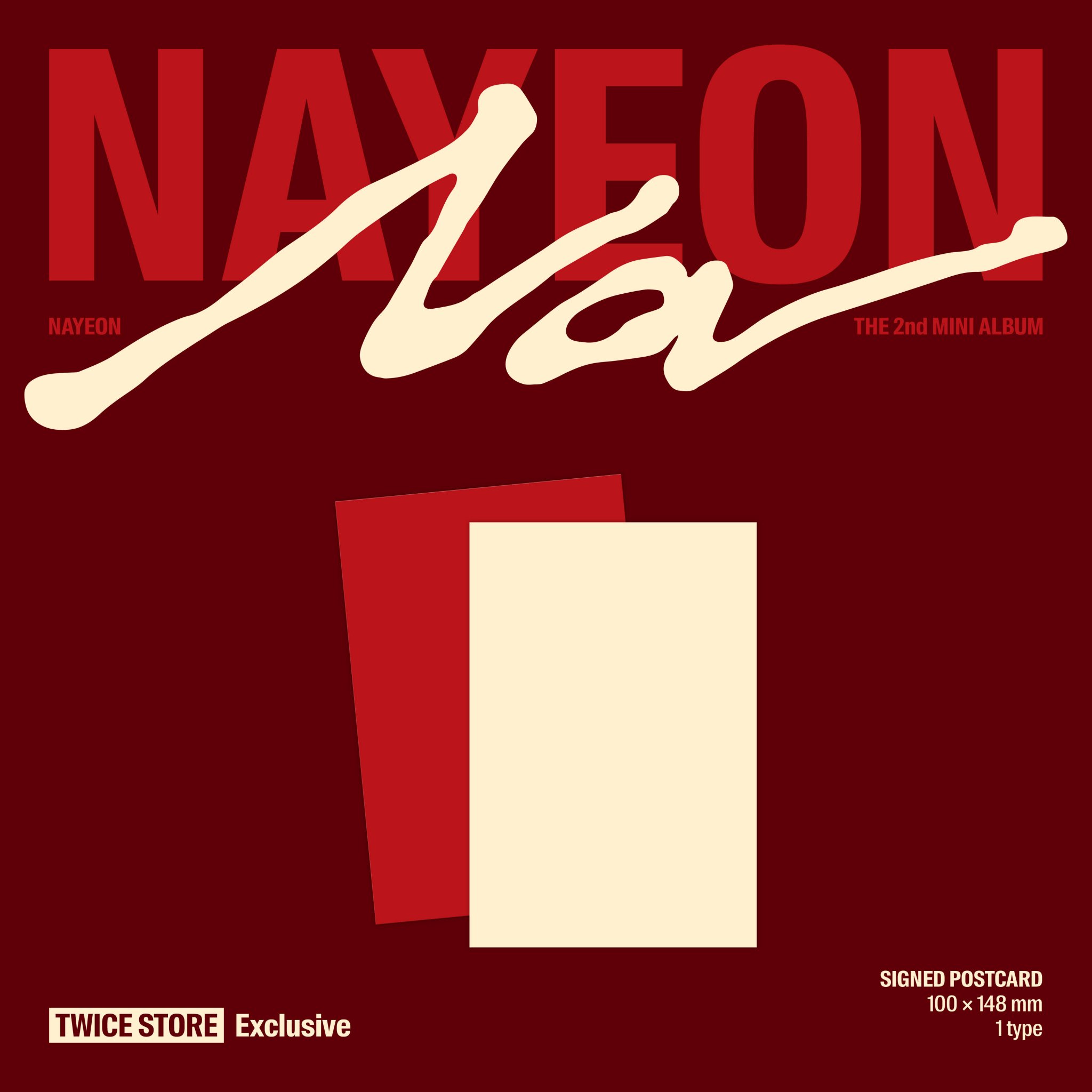 【直筆サイン】　NAYEON 2nd mini album NA TWICE Nayeon The 2nd Mini Album NA POB Photocard WITHMUU