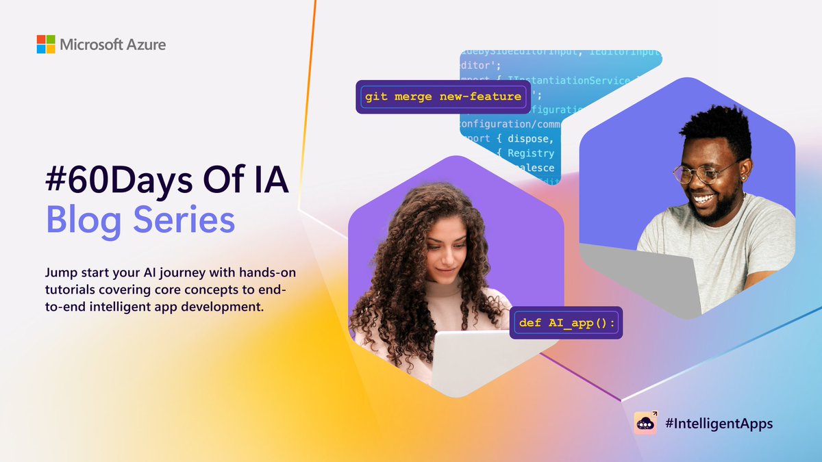 Build Intelligent Apps today! Kick-start your learning journey to skill up in 60 days to build AI-driven, cloud-native apps with cloud-scale data and generative AI. Explore how to use Azure Kubernetes Service and Azure Cosmos DB with #AzureOpenAI: msft.it/6010YnIRw