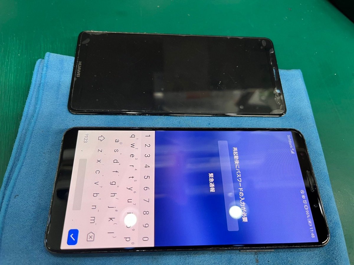 smartmax_osaka's tweet image. 今回は #HUAWEI #Mate10pro の #ディスプレイ交換 修理のご依頼頂きました☺️当店をご利用いただき誠にありがとうございます！徐々に黒いシミが広がってきたのだそうです🥲 ディスプレイの交換で無事復旧です🥰 #スマートまっくす  #即日修理