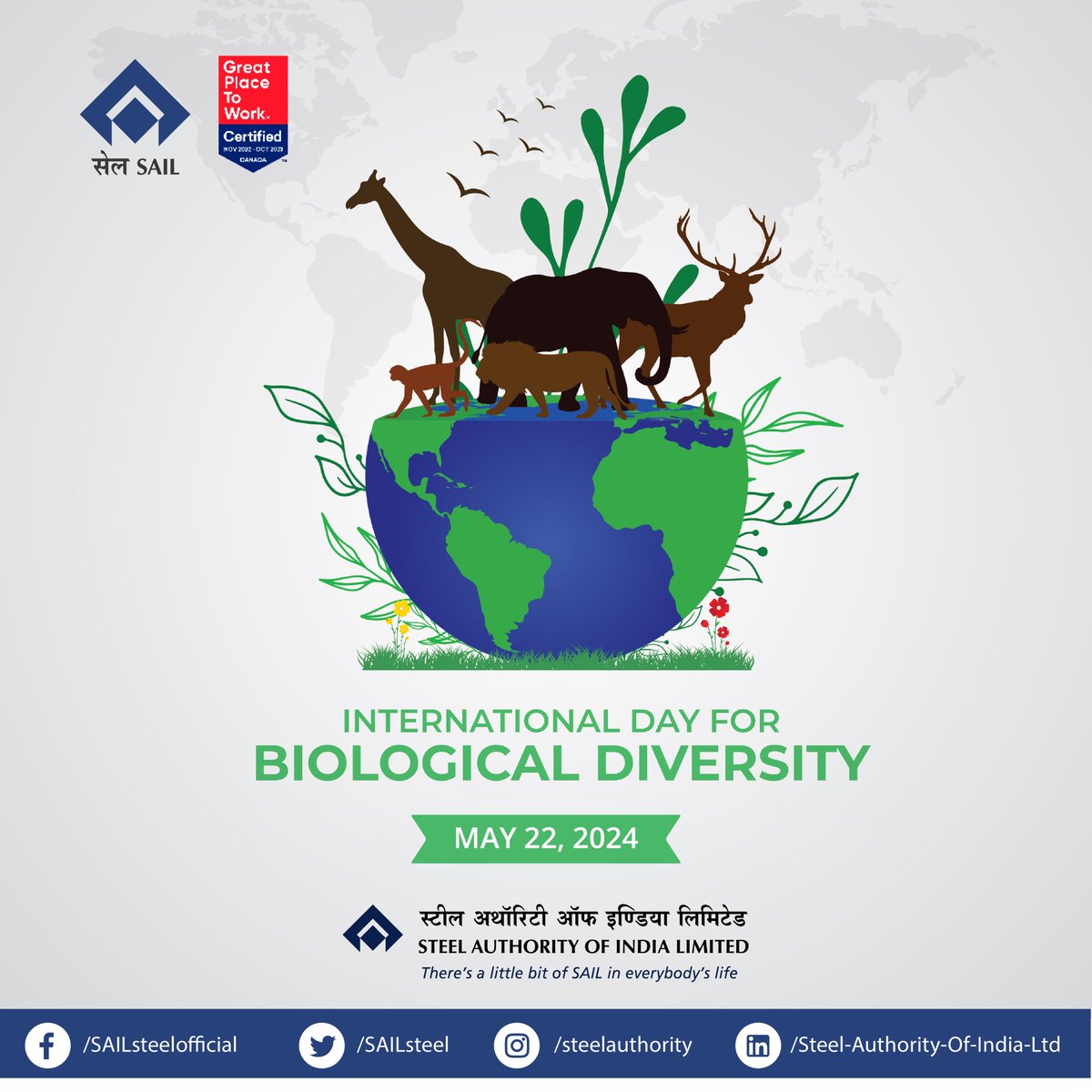 Protecting biodiversity is not just an environmental issue but a moral imperative for the well-being of present and future generations. Let us commit to taking action to promote harmony between humans and nature.

#BiodiversityDay #ForNature #ProtectOurPlanet