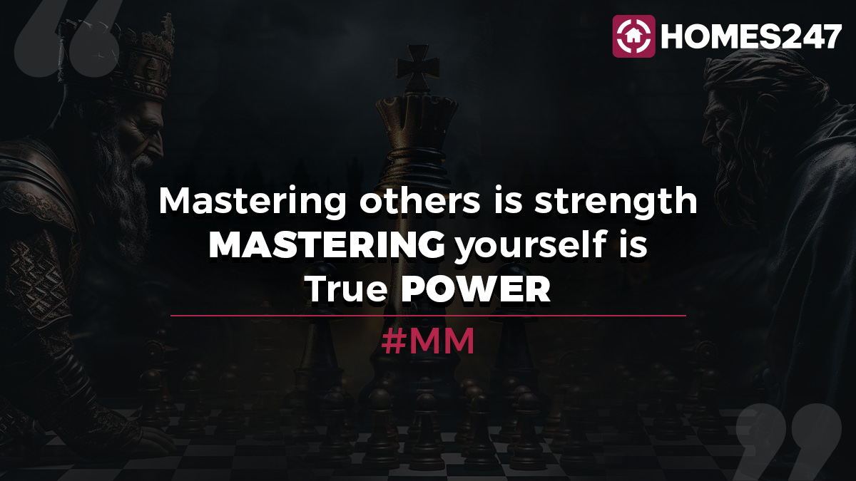 In life, dominating others may seem strong, but mastering yourself is where real power thrives. 💫

#LifeLessons  #SelfMastery #MondayMotivation  #motivational #quotesdaily  #homes247  #quotesdaily   #motivationalthoughts #mondayquotes #mondaymantra  #quotesdaily #bengaluru