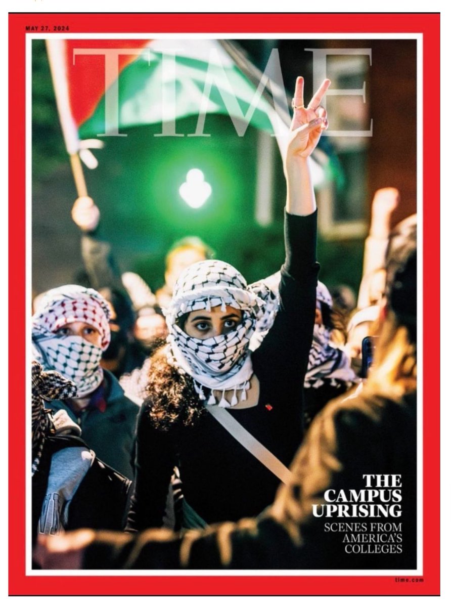 If you’re outraged by peaceful protests against genocide but not the genocide itself. Then you’re the problem.

TIME thought this cover is going to scare people. But this is one of the most liberal covers TIME has ever printed.