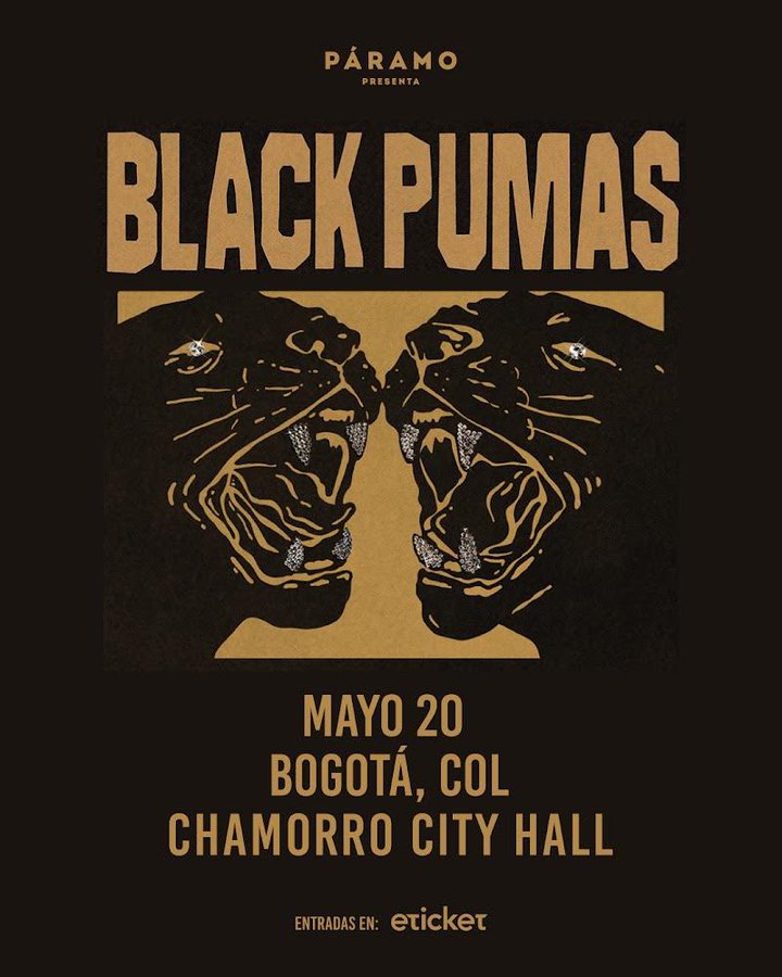 Bellezas ¿ Alguien que quiera ir al concierto de # BlackPumas este 20 de mayo en #Bogotá? Vendo 1 boleta.