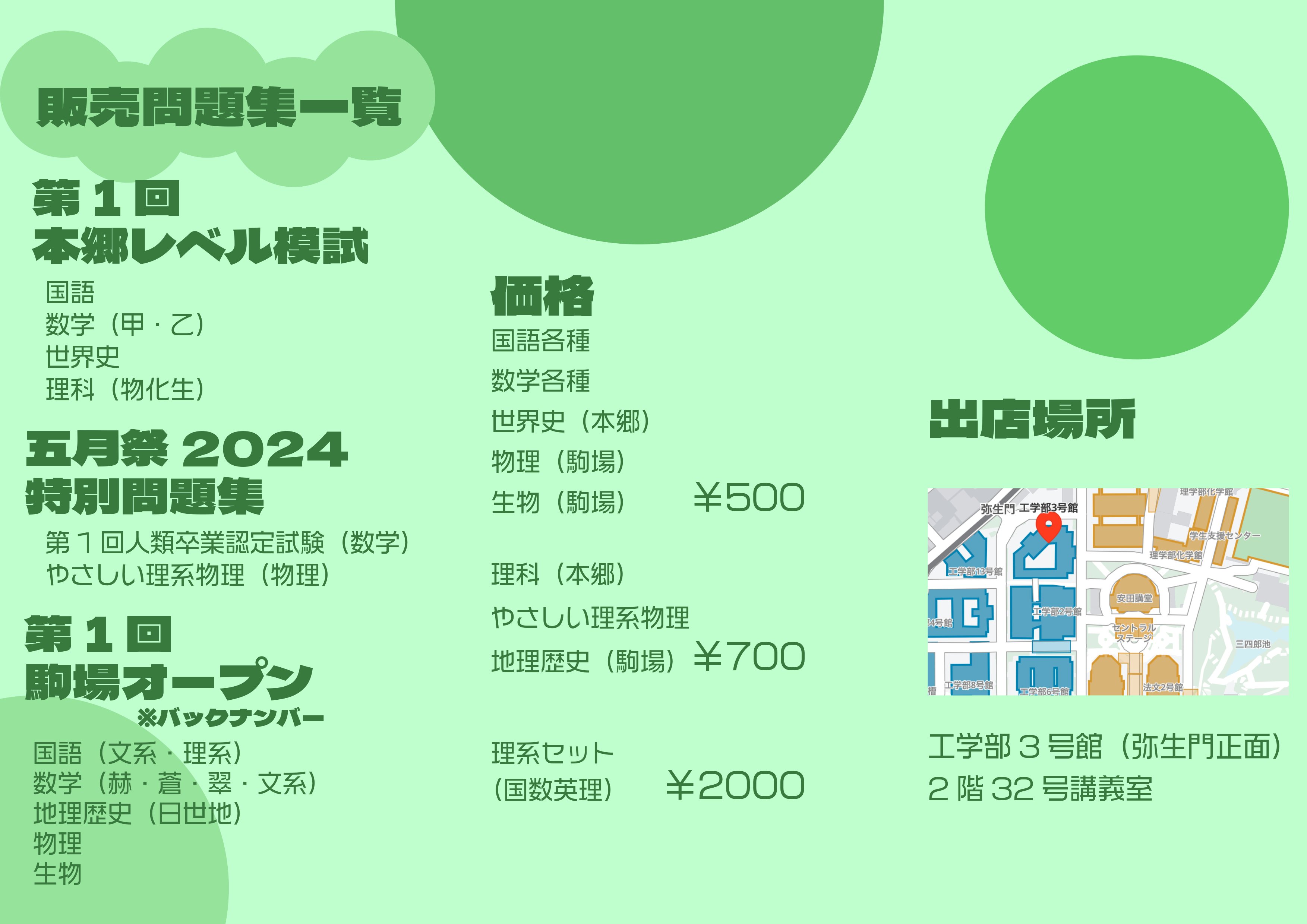 第1回東大本郷レベル模試 - 第97回五月祭公式ウェブサイト