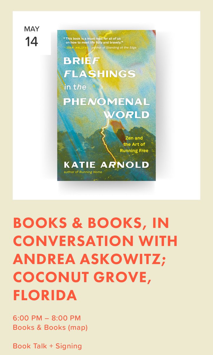 Into the @X echo chamber this goes! I’ll be in Coconut Grove, Miami this TUESDAY, May 14 for a book talk and conversation with the hilarious @andreaaskowitz. Come listen, laugh and ask me anything! Real talk about writing, running and love!💕 @BooksandBooks @LGRLiterary