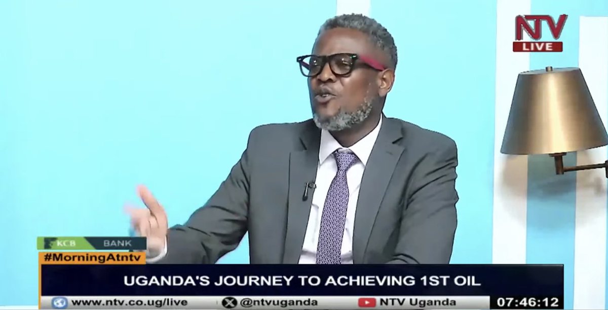 ntvuganda's tweet photo. The Albertine Graben is Uganda's most promising area for petroleum, located along the western border with the Democratic Republic of Congo.  Tony Otoa, Chief Corporate Affairs Officer at UNOC, discusses the progress of oil production, set to begin by 2025.

#MorningAtNTV https://t.co/QeKdcj1kkb