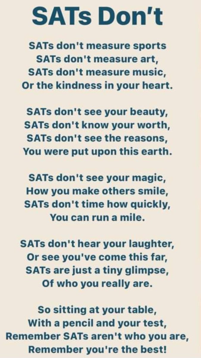 Good luck to all of our Year 6 children this week, we know you will smash it! @DeltaStrand #BeYourself #BeKind #Strong #YouAreAmazing❤️💜💙💚 @StrandHMSQE #YearSixSATS