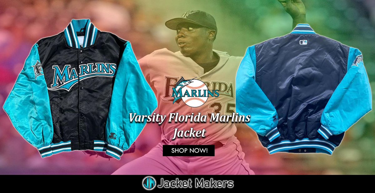 #Varsity Blue/Black #FloridaMarlins Full-Snap #Satin Jacket. jacketmakers.com/product/florid… #Mens #Women #OOTD #Style #Fashion #Outfits #Costume #Cosplay #Gifts #Jacket #MiamiMarlins #Marlins #BaseBall #Florida #billythemarlin #baseballcards #gofish #summer #sale #shopnow