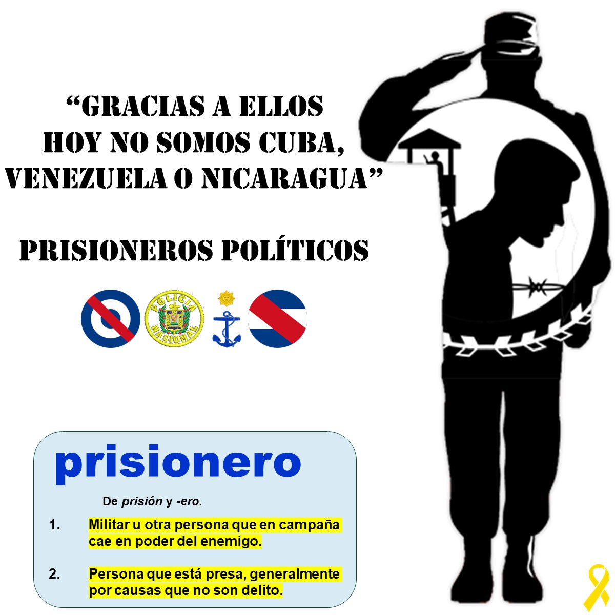 'Prefiero la paz. Pero si los problemas debe venir, que sea en mi tiempo, para que mis hijos puedan vivir en paz.' Thomas Paine

Gracias a que los viejos Policías y Soldados, hoy #PrisionerosPolíticos, enfrentaron a los enemigos de Uruguay, vivimos libres y en paz

#Caducidad🎗️🇺🇾