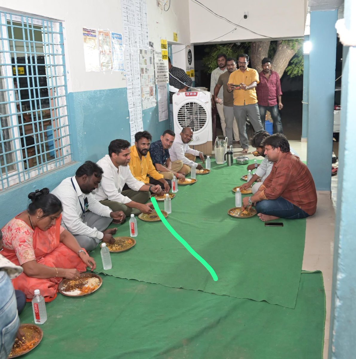Yesterday Peddapalli District collector visited polling stations at Peddapalli town and had dinner with polling staff.. Collector personally brought food from home and served the polling staff. What an amazing gesture and servant leadership. There are still few good fellows out