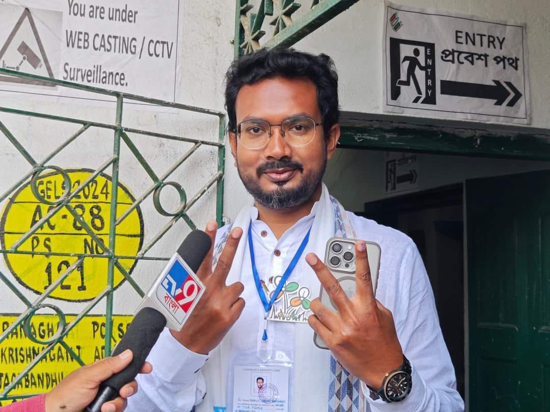 Leading by example! With his head held high, our MP candidate from Ranaghat Shri Mukut Mani Adhikari cast his vote, underscoring the significance of each individual's role in shaping our collective future. Remember, every vote holds the power to make a difference!