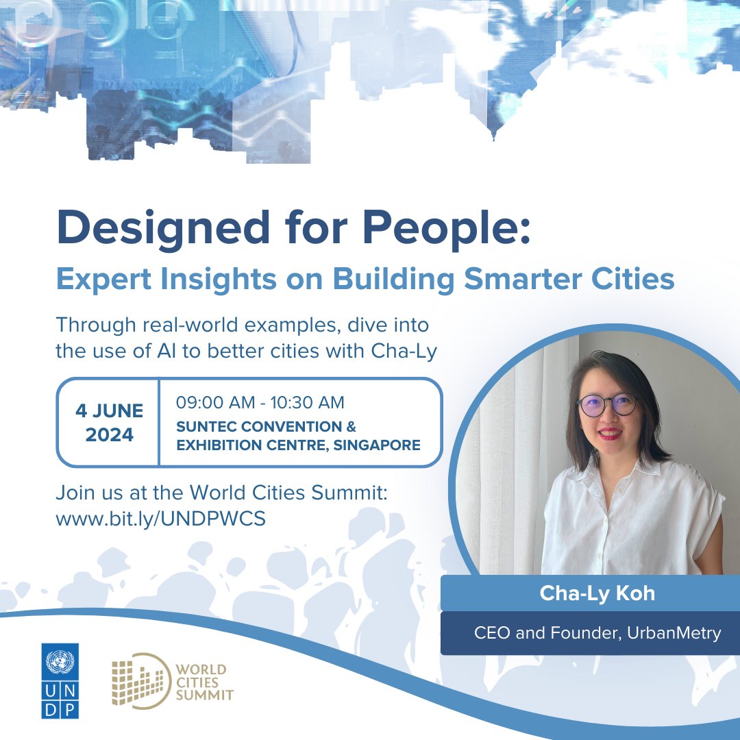 What exactly is #artificalintelligence, why is it important to #cities and how is it actually working in practice? We're excited to welcome Cha-Ly Koh on our plenary at the World Cities Summit to answer these and more! ⏰ Less than a month to go! bit.ly/UNDPWCS