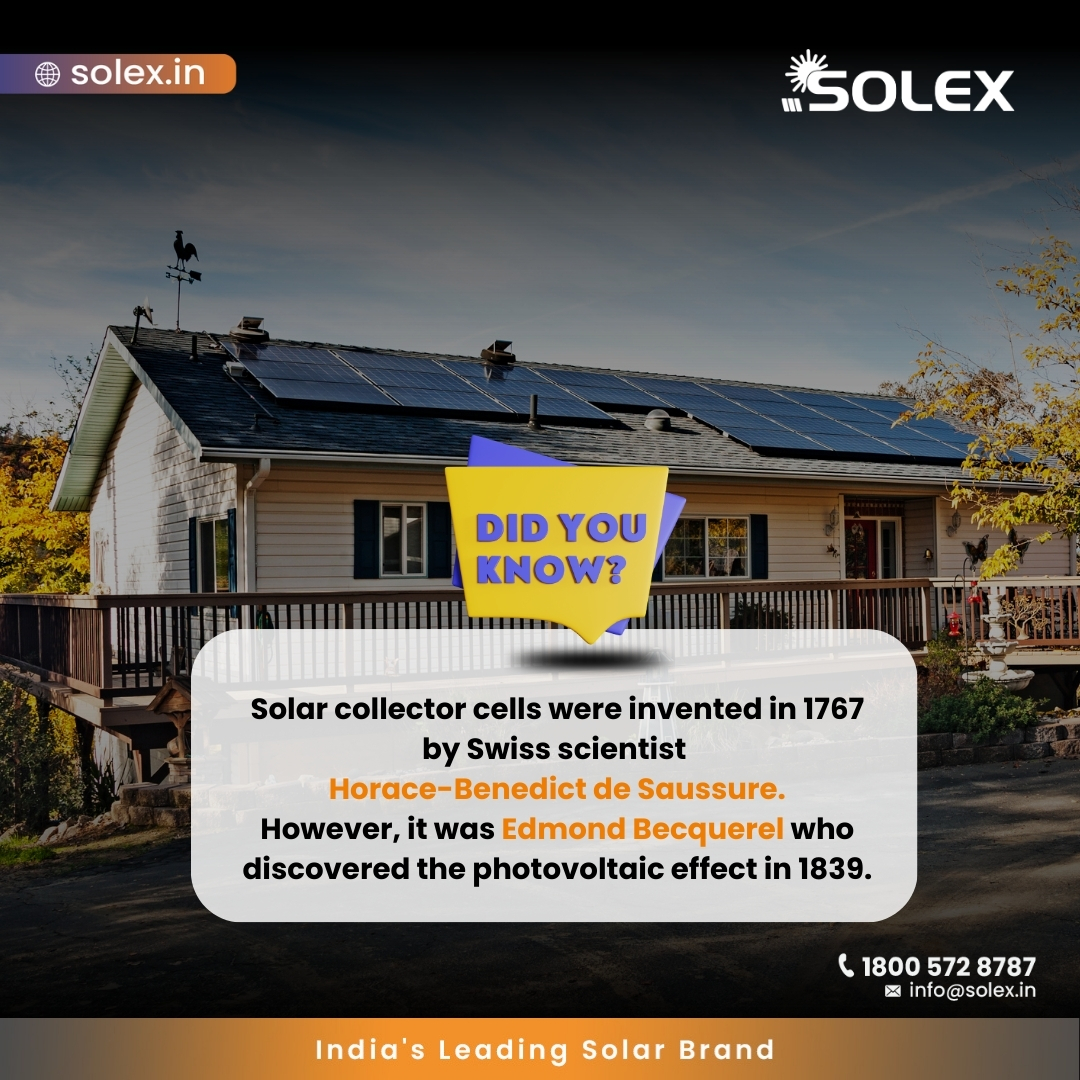 Did you know? Solar technology has been around for centuries! The first solar collector was invented in 1767.
Today, solar panels are more efficient than ever, making them a great way to power your home and save money.

#solarfacts #solar #solarenergy #solarcells #photovoltaic