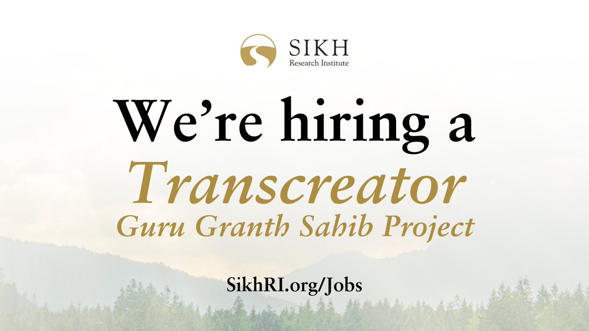 The Guru Granth Sahib Project (@tggsproject) is looking to hire a Transcreator. This full-time position requires an individual with a profound understanding of Sikhi and the ability to translate and creatively adapt and convey the teachings of the Guru Granth Sahib for a diverse