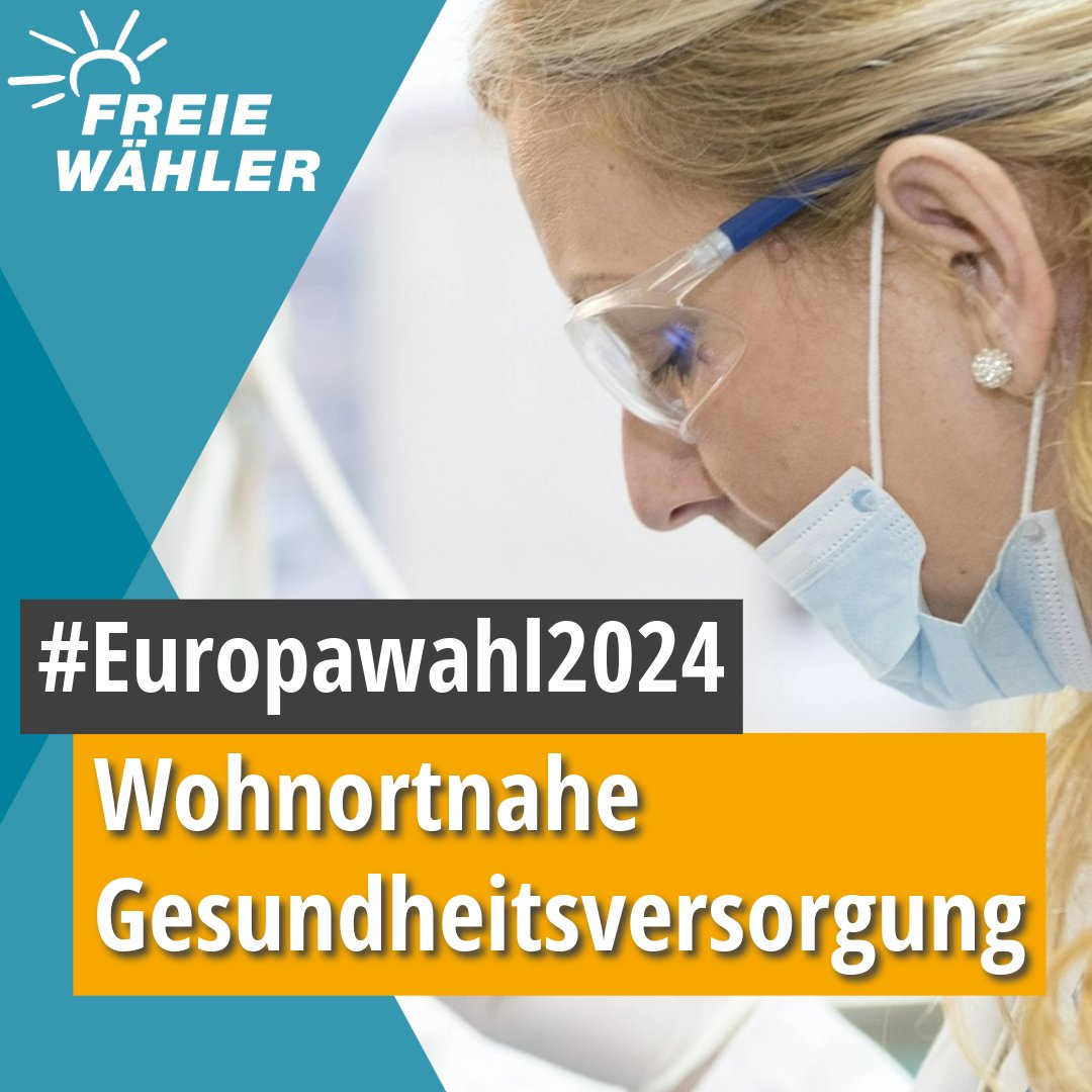 #Europawahl2024 #FREIEWÄHLER 👉 Ausweitung der Kompetenzen der #EU im Gesundheitswesen vermeiden.❌ 👉 Koordination, Strukturierung & Organisation der Gesundheitsversorgung gehören in die Regionen, vor Ort können die Entscheidungsträger den Bedarf deutlich besser einschätzen.✅