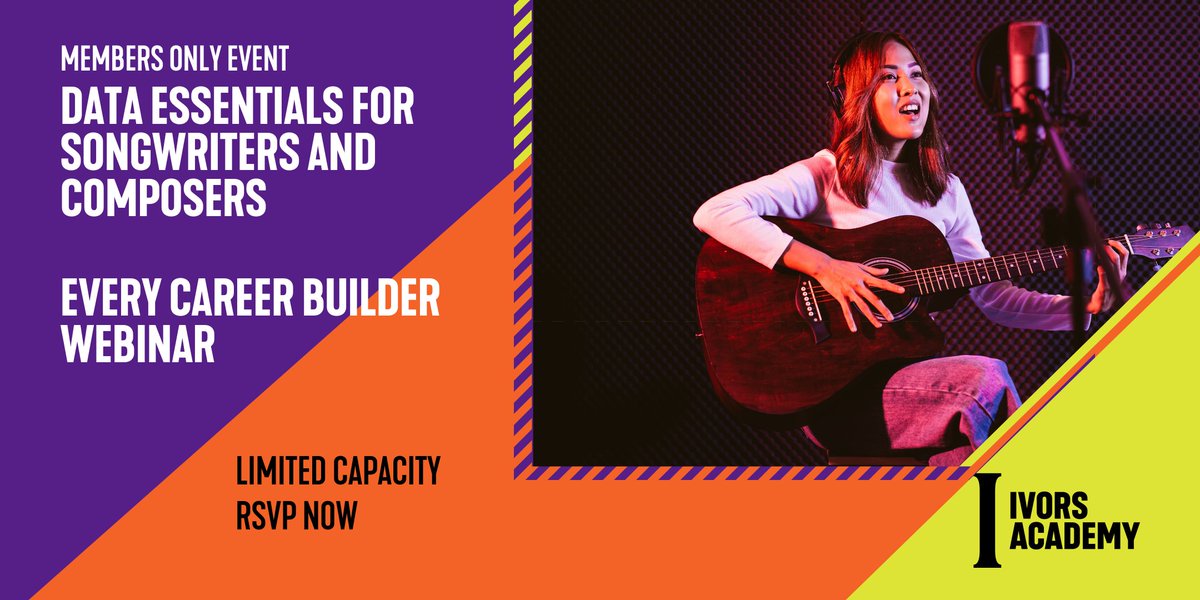 Tomorrow's webinar 👇 Learn how to get paid properly when your music is used. Data Essentials for Songwriters and Composers 📅 14th May, 2pm 📍Online FREE for members bit.ly/3QE074z