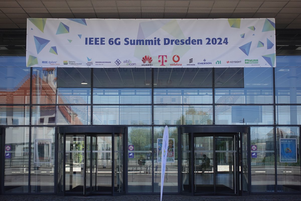 Dive into the future of connectivity with us! 🌐 Get ready for a 'wave'-y exciting time as we unveil the doors to the @IEEEorg 6G Summit at Messe #Dresden today! 🎉#6GSummit @tudresden_de @vf_tech_dresden @VodafoneChair @ComNets_TUD Latest agenda on 5gsummit.org/dresden/