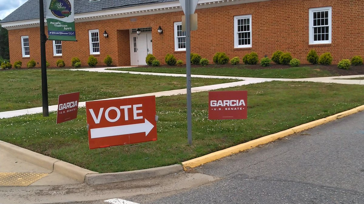 Follow the signs -> Vote GARCIA for US Senate Today at your registrar’s office. #Garcia4Va