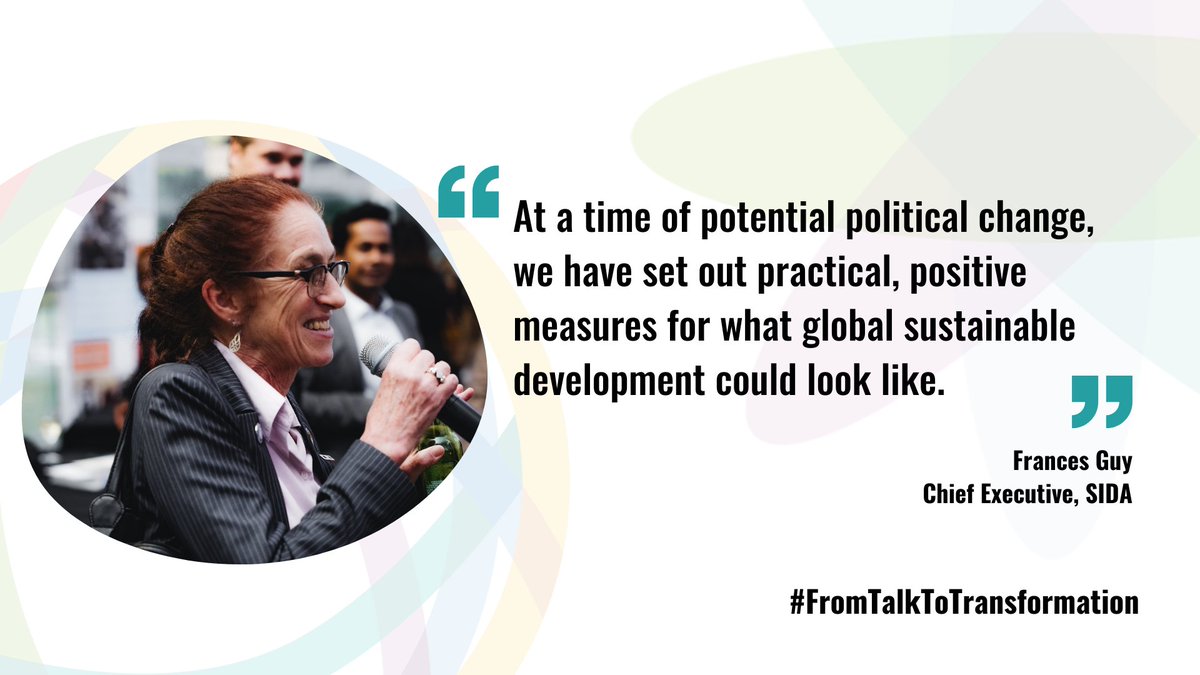 “At a time of potential political change, we have set out practical, positive measures for what global sustainable development could look like.” Check out our latest report: From talk to transformation ow.ly/TQUT50Ruzyf #FromTalkToTransformation